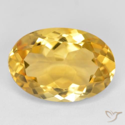 5.30ct طبيعي برتقالى ذهبة سيترين, بيضوي, VVS