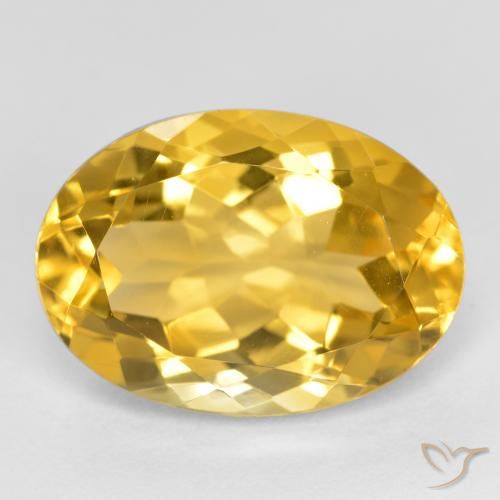 5.37ct طبيعي ذهبى متوسط سيترين, بيضوي, VVS