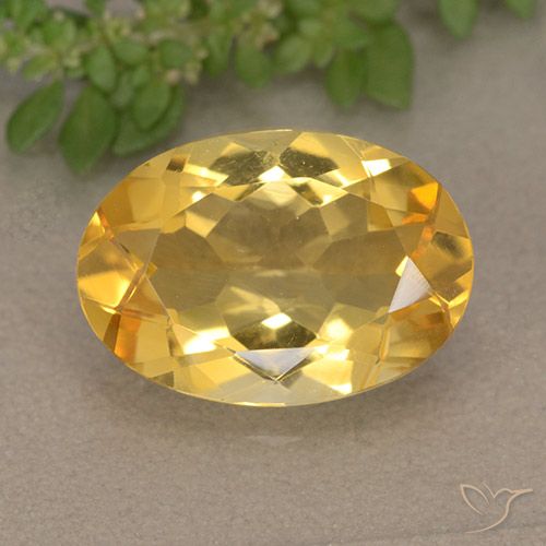 4.38ct طبيعي برتقالى ذهبة سيترين, بيضوي, VVS