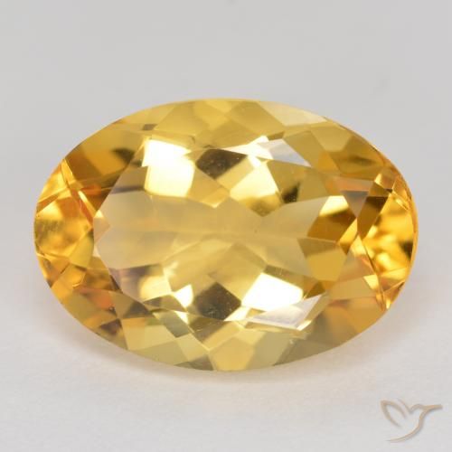5.42ct طبيعي برتقالى ذهبى غامق سيترين, بيضوي, VVS