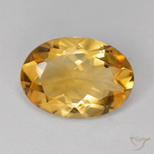 4.19ct طبيعي برتقالى ذهبة سيترين, بيضوي, VVS-VS