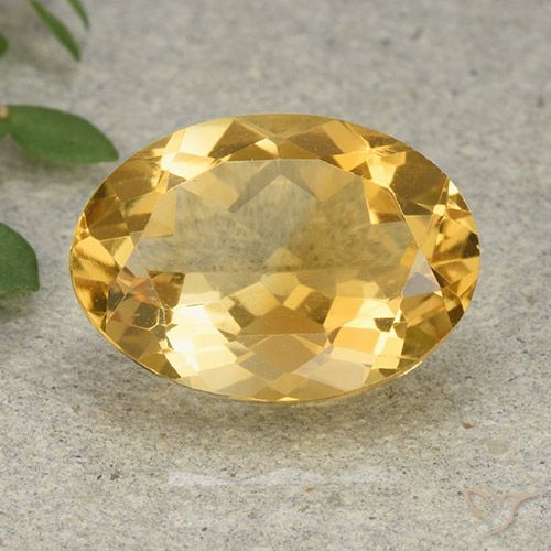 5.44ct طبيعي ذهبى متوسط سيترين, بيضوي, VVS-VS