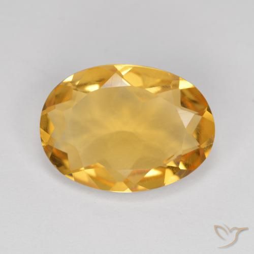 4.01ct طبيعي برتقالى ذهبى غامق سيترين, بيضوي, VVS-VS