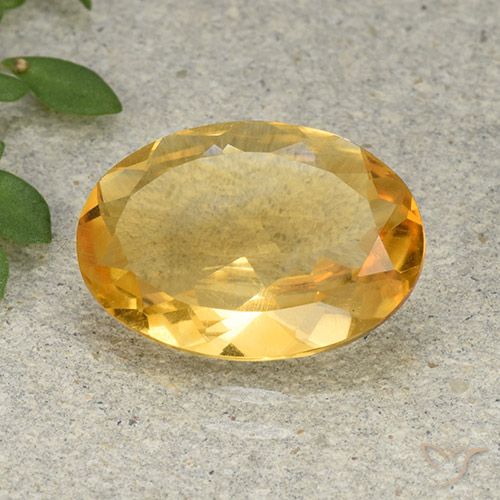 3.95ct طبيعي برتقالى ذهبة سيترين, بيضوي, VVS-VS
