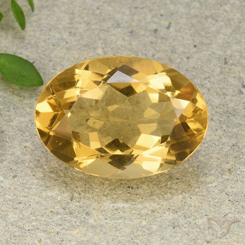 5.30ct طبيعي ذهبى فاتح-متوسط سيترين, بيضوي, VVS-VS