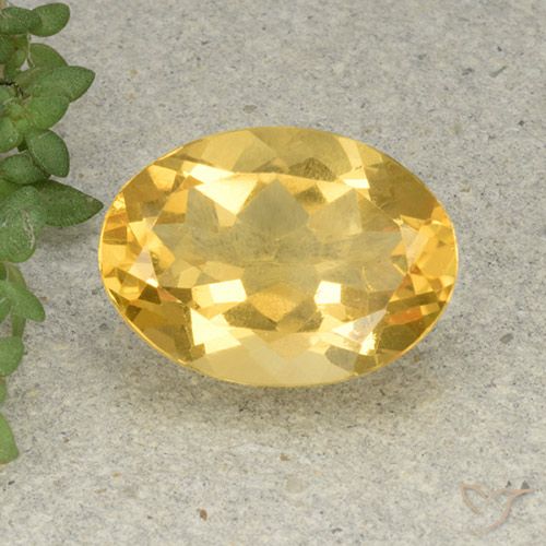5.55ct طبيعي ذهبى متوسط سيترين, بيضوي, VVS-VS