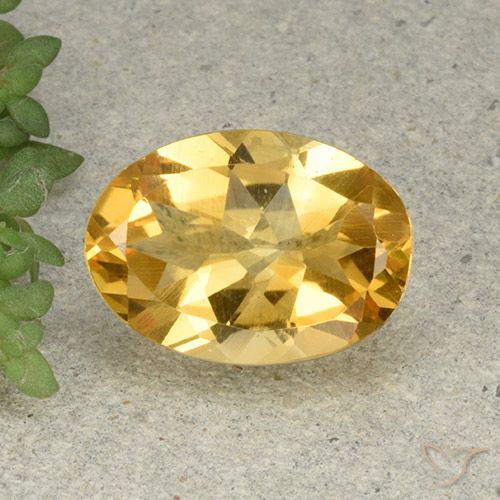 5.07ct طبيعي برتقالى ذهبة سيترين, بيضوي, VVS-VS