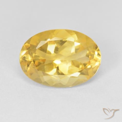 5.10ct طبيعي ذهبى متوسط سيترين, بيضوي, VVS-VS