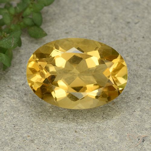 5.59ct طبيعي ذهبى متوسط سيترين, بيضوي, VVS-VS