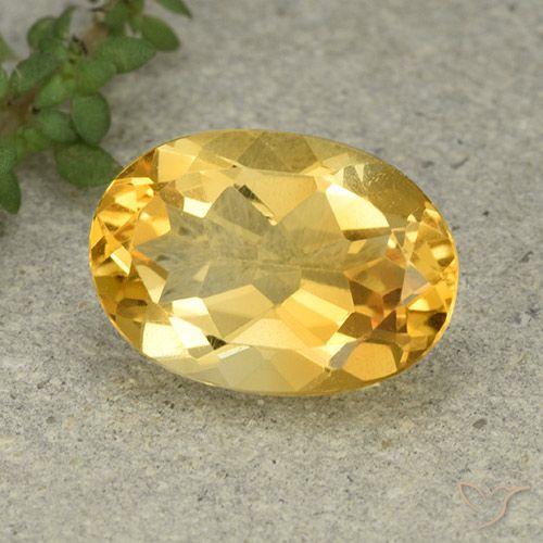 5.04ct طبيعي ذهبى متوسط سيترين, بيضوي, VVS-VS