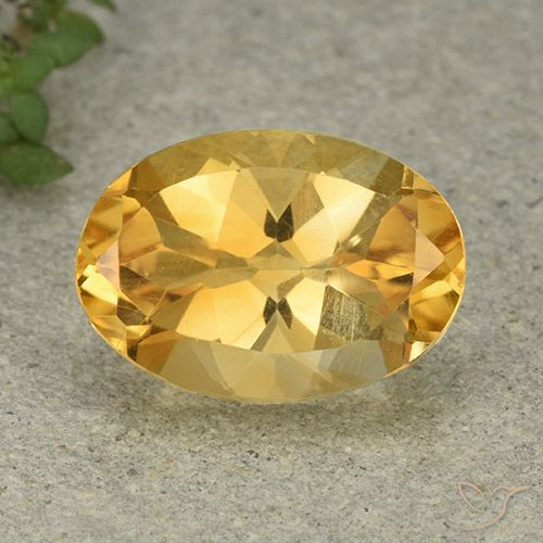 5.77ct طبيعي ذهبى متوسط سيترين, بيضوي, VVS-VS
