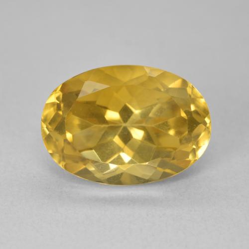 6.48ct طبيعي ذهبى متوسط سيترين, بيضوي, VVS-VS
