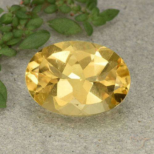 5.74ct طبيعي ذهبى متوسط سيترين, بيضوي, VVS-VS