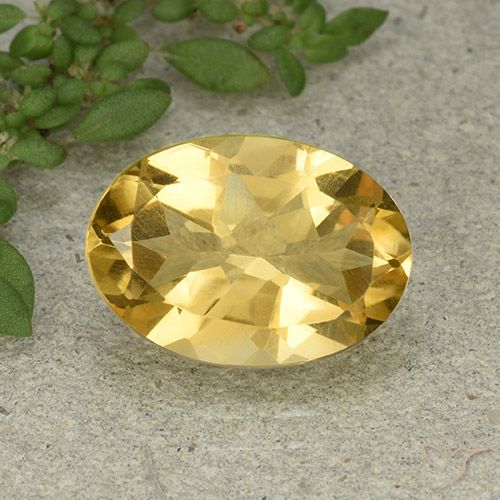 5.32ct طبيعي برتقالى ذهبة سيترين, بيضوي, VVS-VS