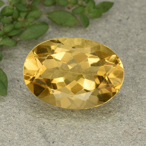 5.91ct طبيعي برتقالى ذهبة سيترين, بيضوي, VVS-VS