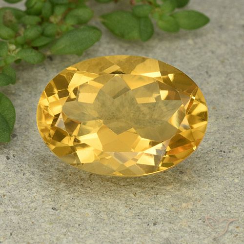 5.73ct طبيعي ذهبى متوسط سيترين, بيضوي, VVS