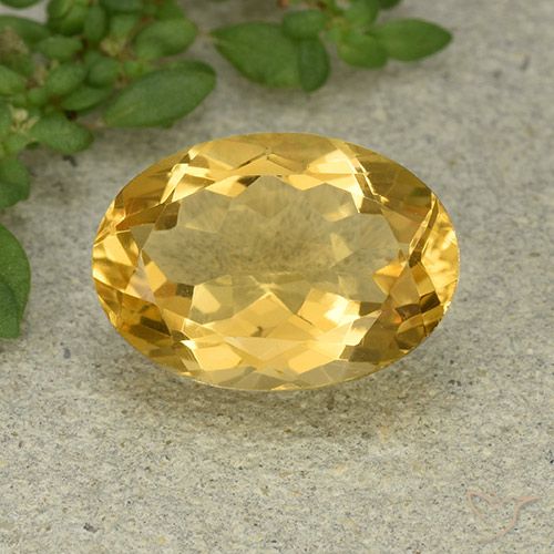 5.15ct طبيعي ذهبى متوسط سيترين, بيضوي, VVS