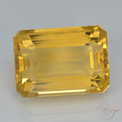 8.02ct طبيعي ذهبى داكن سيترين, قص الزمرد, VVS