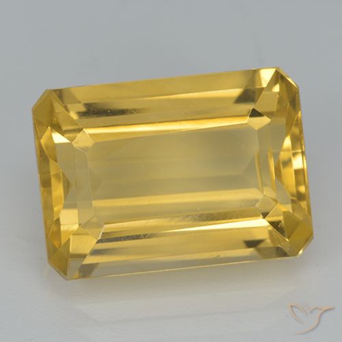 7.47ct طبيعي برتقالى ذهبة سيترين, قص الزمرد, VVS