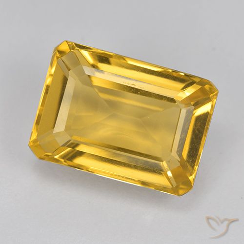 7.37ct طبيعي ذهبي سيترين, قص الزمرد, VVS-VS