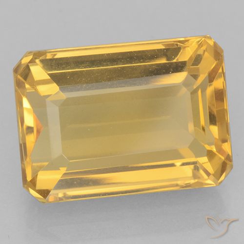 8.27ct طبيعي ذهبى متوسط سيترين, قص الزمرد, VVS