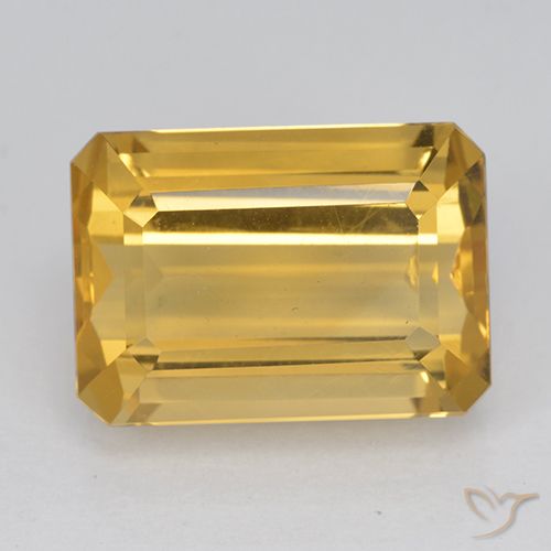 8.07ct طبيعي ذهبى متوسط سيترين, قص الزمرد, VVS-VS