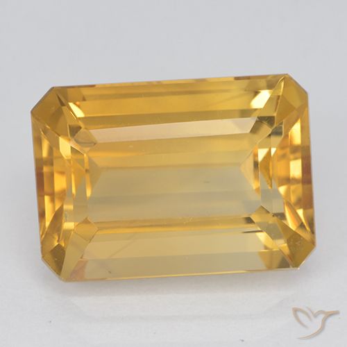 7.30ct طبيعي ذهب سيترين, قص الزمرد, VVS-VS