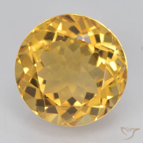 6.28ct طبيعي ذهبي سيترين, دائري, VVS
