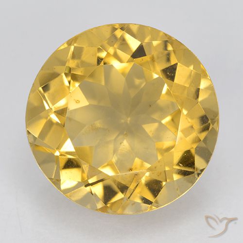 6.05ct طبيعي ذهبي سيترين, دائري, VVS