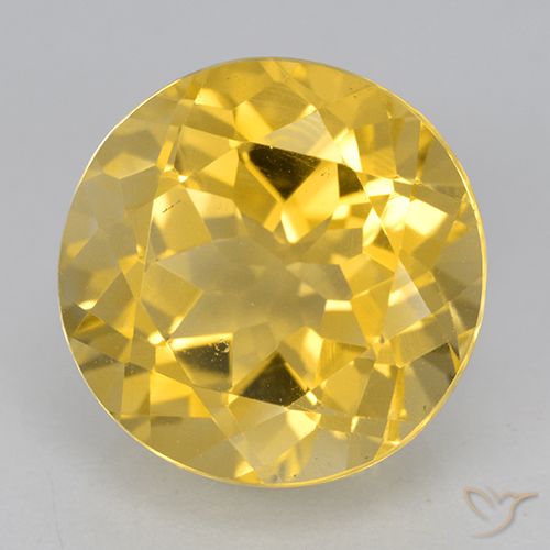 6.20ct طبيعي ذهبي سيترين, دائري, VVS