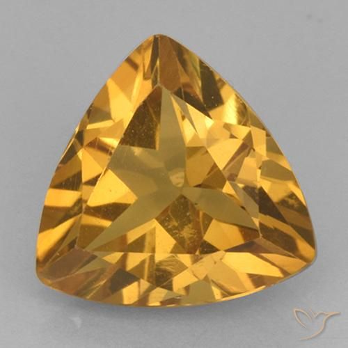 1.98ct طبيعي ذهبى داكن سيترين, مثلثى, VVS
