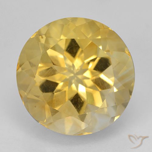 5.93ct طبيعي ذهبي سيترين, دائري, VVS-VS