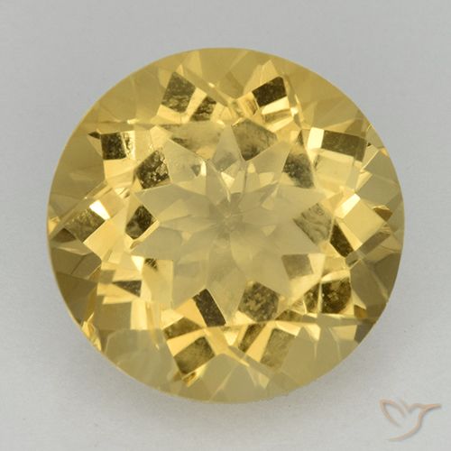 5.71ct طبيعي ذهبي سيترين, دائري, VVS