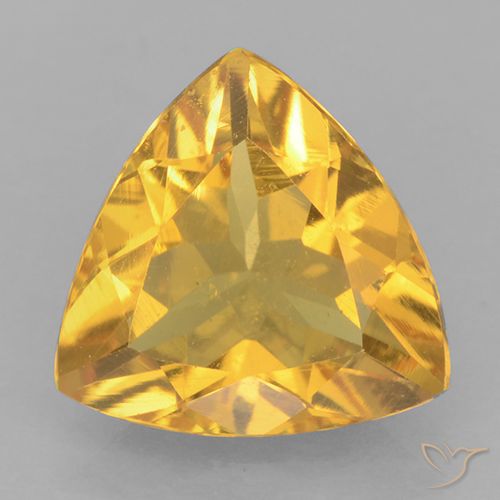 1.87ct طبيعي ذهبى-برتقالى سيترين, مثلثى, VVS-VS