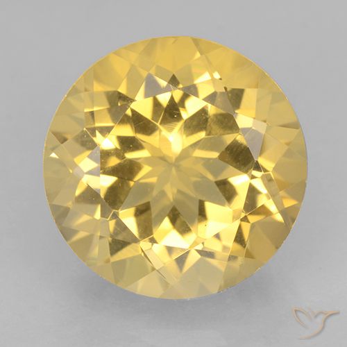 6.32ct طبيعي ذهبي سيترين, دائري, VVS