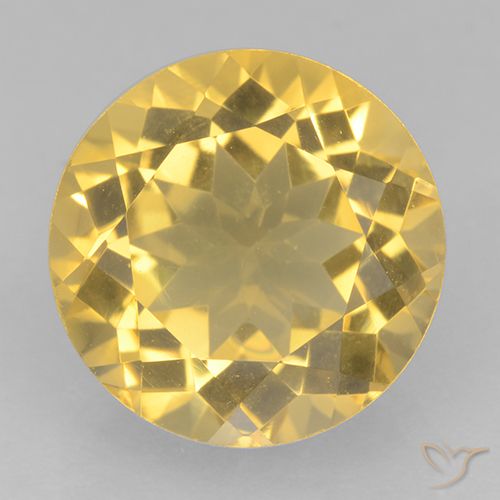 5.84ct طبيعي ذهب سيترين, دائري, VVS