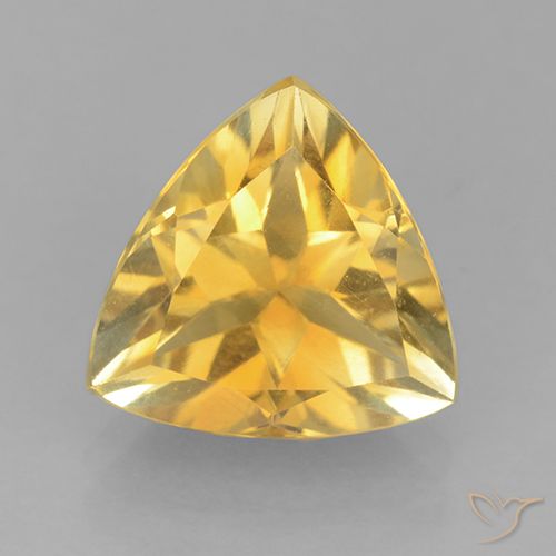 2.12ct طبيعي ذهبى متوسط سيترين, مثلثى, VVS