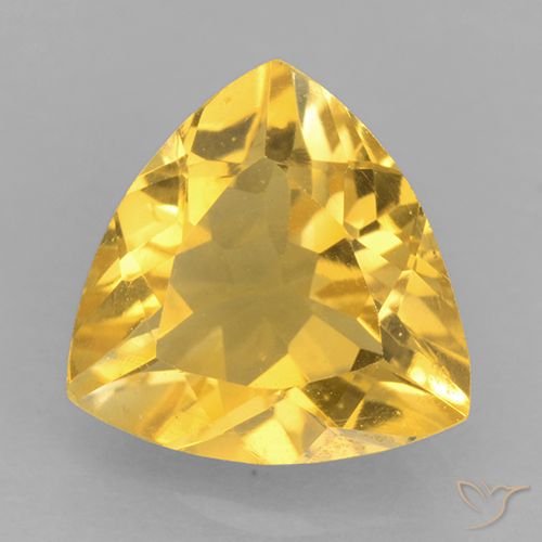 2.00ct طبيعي ذهبى لامع سيترين, مثلثى, VVS