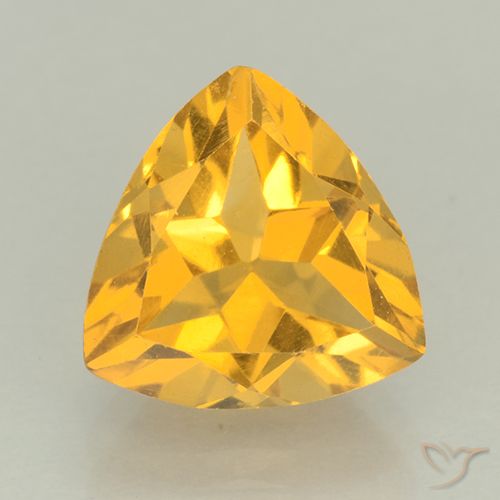 2.22ct طبيعي ذهبى متوسط سيترين, مثلثى, VVS