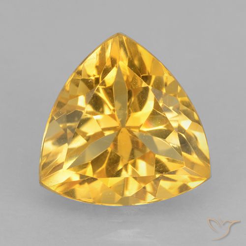 2.36ct طبيعي ذهبى متوسط سيترين, مثلثى, VVS