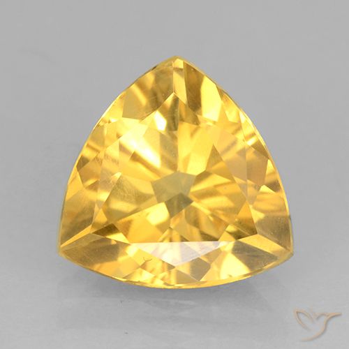 1.74ct طبيعي ذهبى متوسط سيترين, مثلثى, VVS