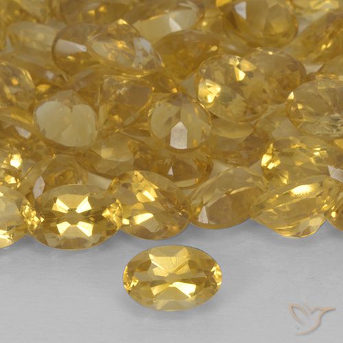 0.43ct طبيعي ذهبى غامق سيترين, بيضوي, قليلا جدا