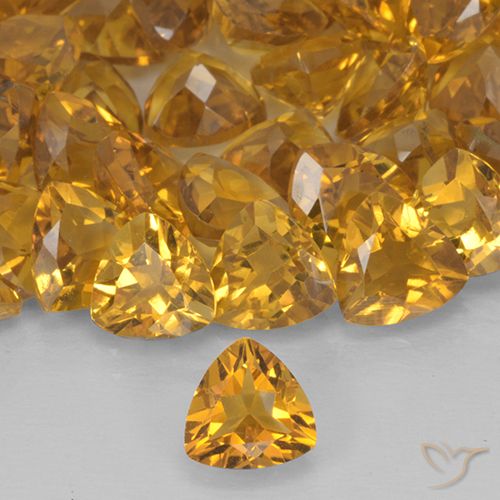 0.68ct طبيعي ذهبى داكن سيترين, مثلثى, VVS-VS