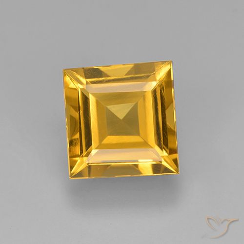2.12ct طبيعي ذهبى داكن سيترين, مربع, VVS-VS