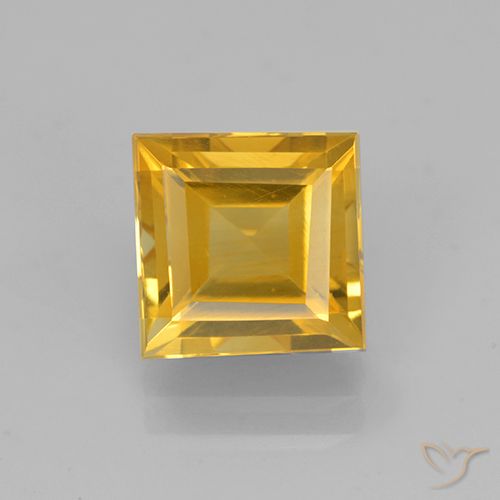 2.27ct طبيعي برتقالى ذهبة سيترين, مربع, VVS