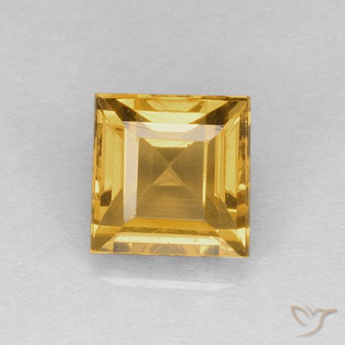 2.33ct طبيعي ذهبى متوسط سيترين, مربع, VVS-VS