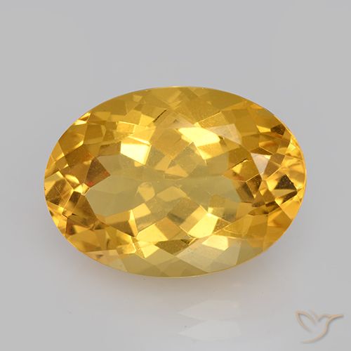 11.93ct طبيعي ذهبى داكن سيترين, بيضوي, VVS-VS