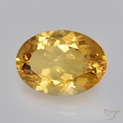 11.23ct طبيعي برتقالى ذهبى غامق سيترين, بيضوي, VVS