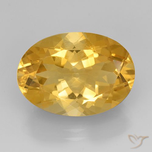 10.97ct طبيعي ذهبى متوسط سيترين, بيضوي, VVS