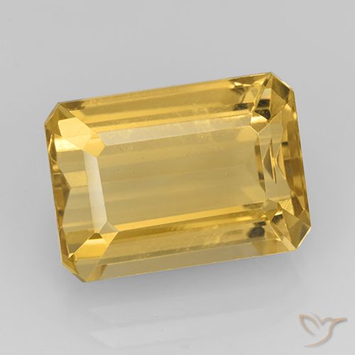 8.50ct طبيعي ذهبى متوسط سيترين, قص الزمرد, VVS